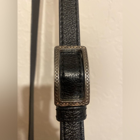 Crossbody Brighton black leather purse with silver accents - Picture 11 of 17